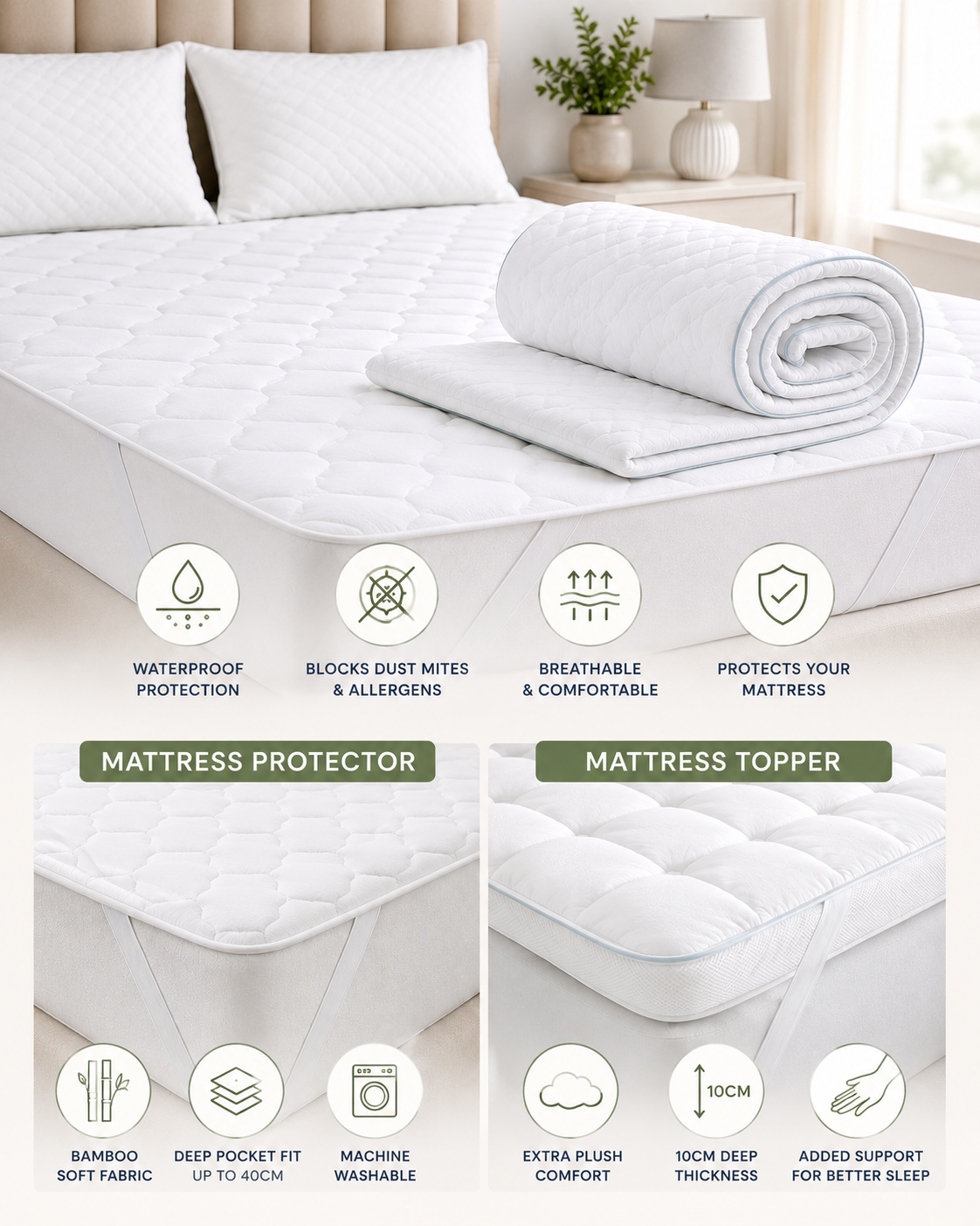 Mattress Protector and Topper