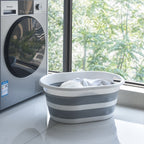 Collapsible Laundry Basket Foldable Space-Saving Design with Carry Handles 67L
