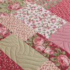 3 Piece Luxury Quilted Bedspread Set – Reversible Floral Patchwork Bedspread with Pillow Shams | Soft Microfibre Bed Throw for Double & King Size Beds