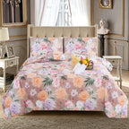 3pcs Printed Floral Duvet Set, Soft Bedding Set for Single Double King Super King, Elegant Duvet Cover Set with Pillowcases
