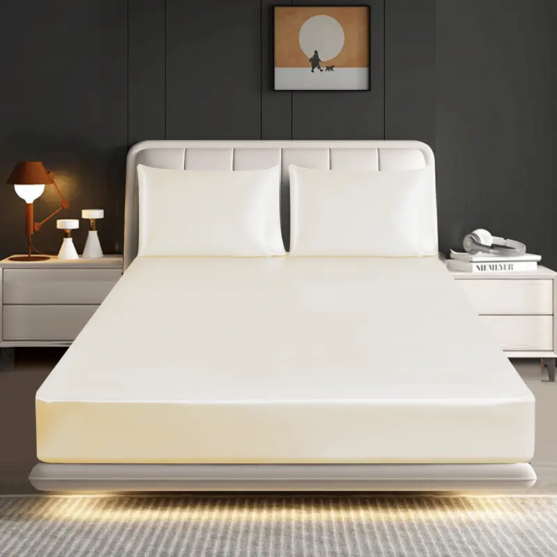 Mill Price Luxury Satin Fitted Sheet Set – 40cm Extra Deep Bed Sheet with Pillowcases | Single Double King