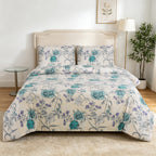 3pcs Printed Floral Duvet Set, Soft Bedding Set for Single Double King Super King, Elegant Duvet Cover Set with Pillowcases