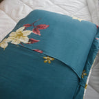 3 Piece Luxury Quilted Bedspread Set – Reversible Floral Patchwork Bedspread with Pillow Shams | Soft Microfibre Bed Throw for Double & King Size Beds