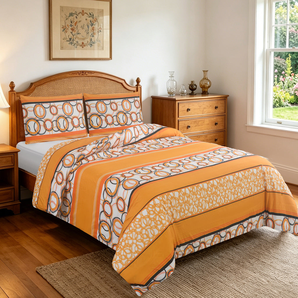 3pcs Printed Floral Duvet Set, Soft Bedding Set for Single Double King Super King, Elegant Duvet Cover Set with Pillowcases