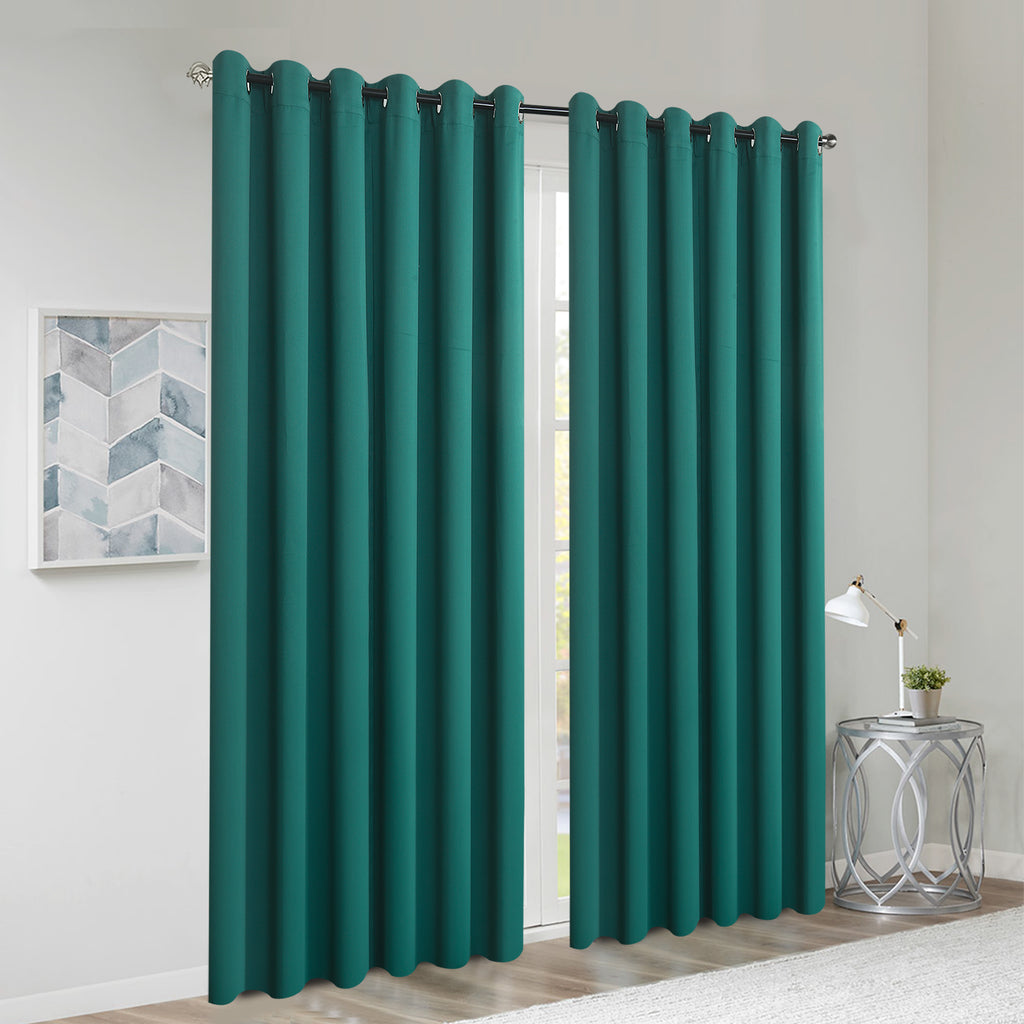 Blackout Curtains Pair, Thermal Insulated Eyelet Curtains for Bedroom & Living Room