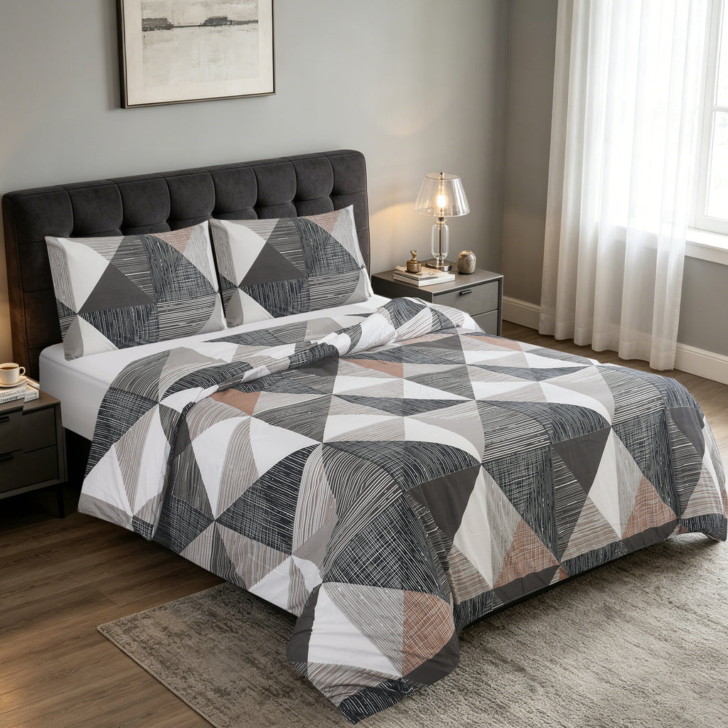 3pcs Printed Floral Duvet Set, Soft Bedding Set for Single Double King Super King, Elegant Duvet Cover Set with Pillowcases