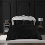 MillPrice Luxury 10 Piece Satin Bedding Set Duvet Cover Fitted Sheet Pillowcases Sleep Mask & Hair Accessories