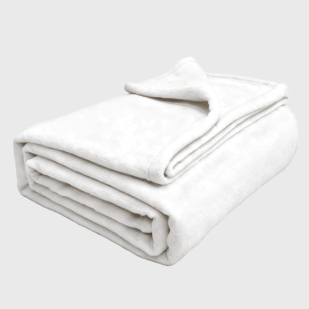 MillPrice Plain Fleece Throw Blanket – Soft Everyday Warmth