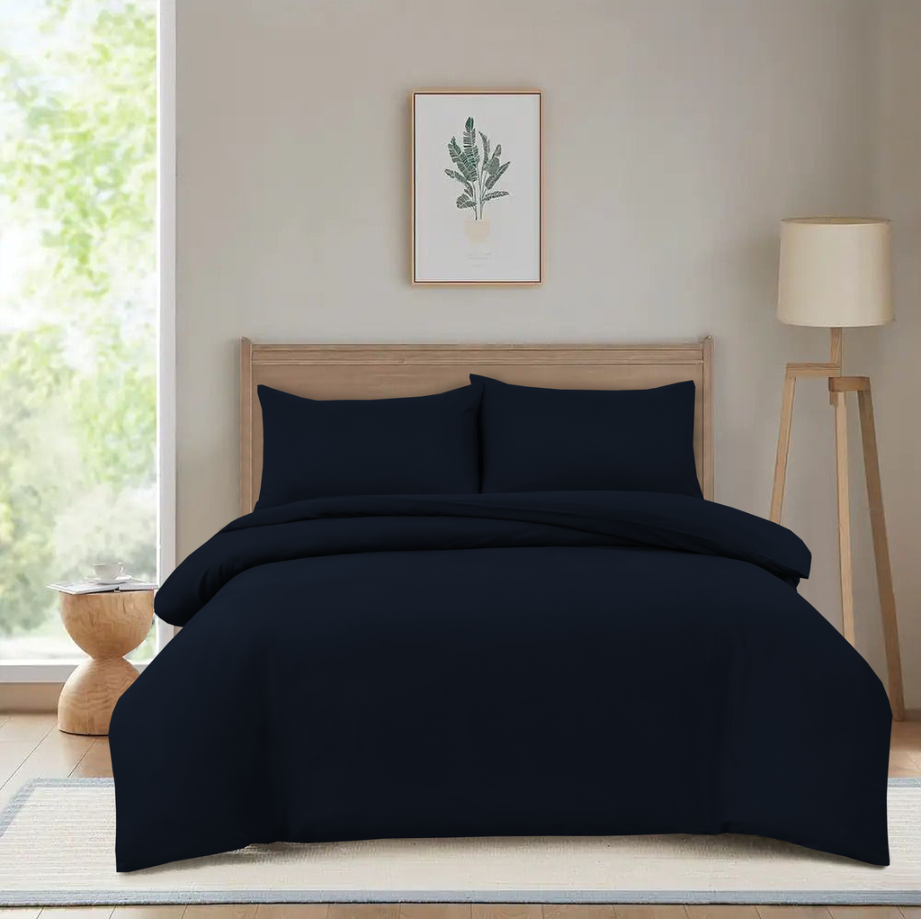 MillPrice Luxury 3-Piece Microfibre Duvet Cover Set – Single, Double, King & Super King