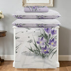 MillPrice 4 Piece Bedding Set Soft Microfibre Duvet Cover Fitted Sheet & Pillowcases Single Double King Super King