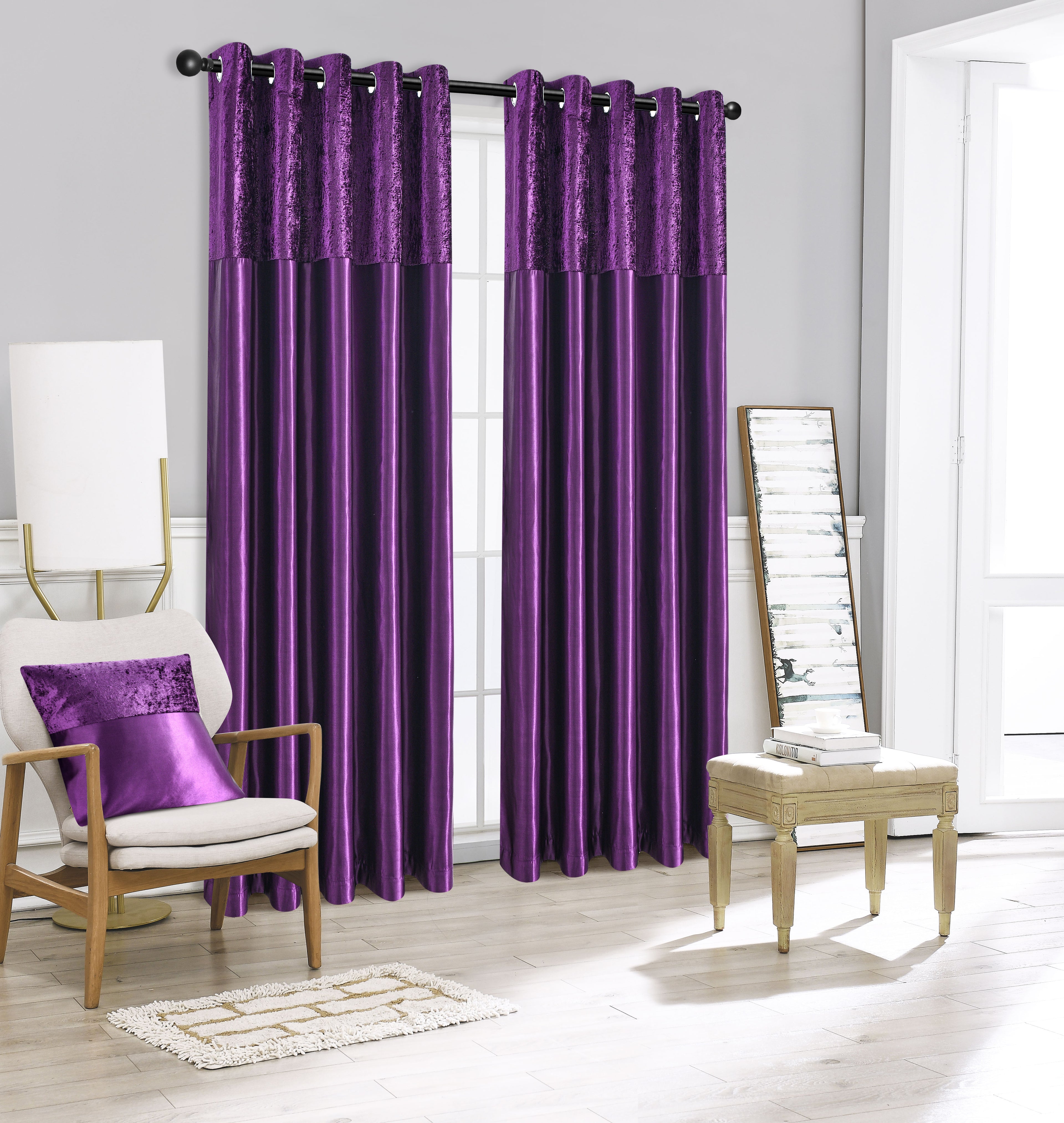 Silk Velvet Curtains – Luxury Blackout Style Panel Pair