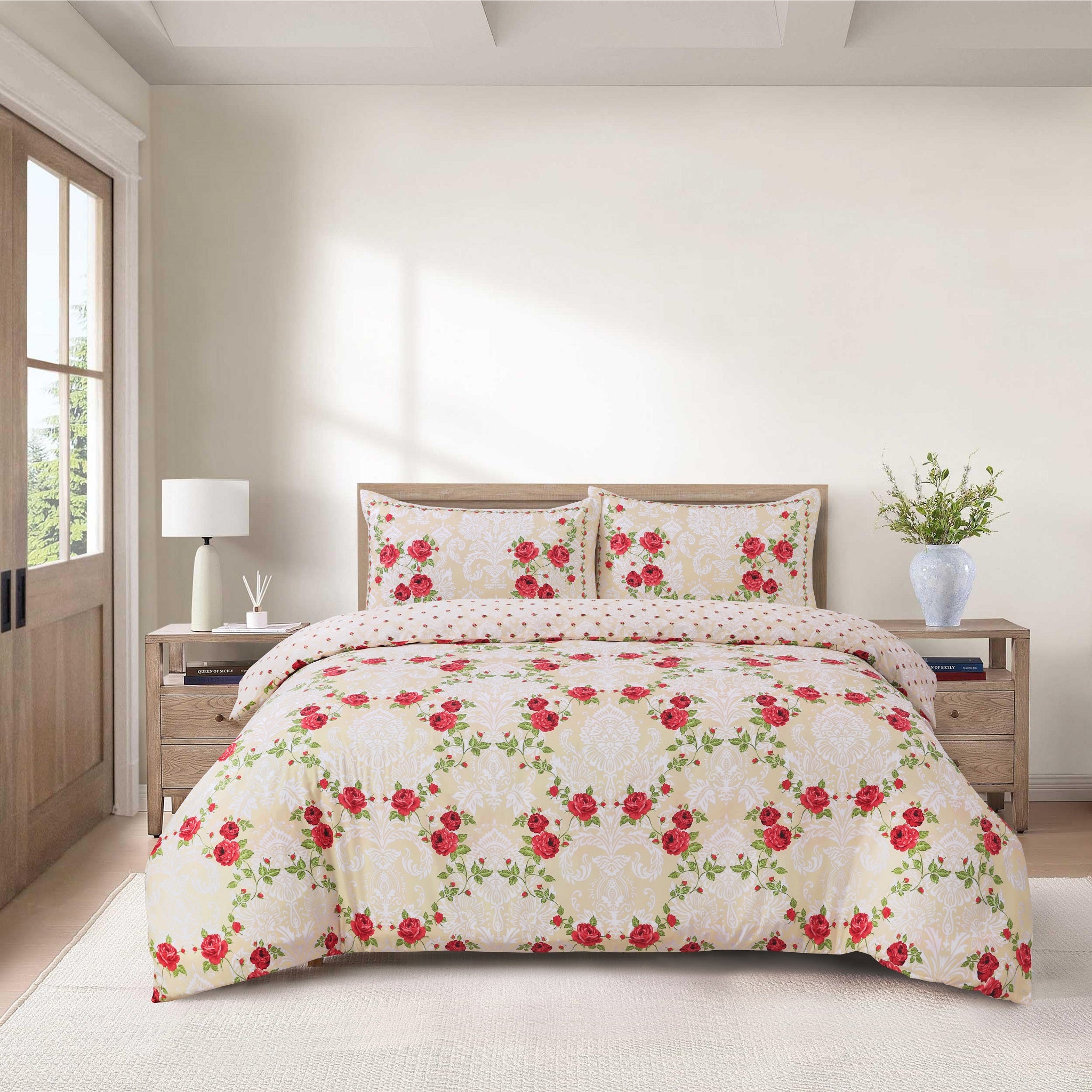 MillPrice Soft 4-Piece Bedding Set – Luxury Duvet Cover + Fitted Sheet And 2 Pillowcases