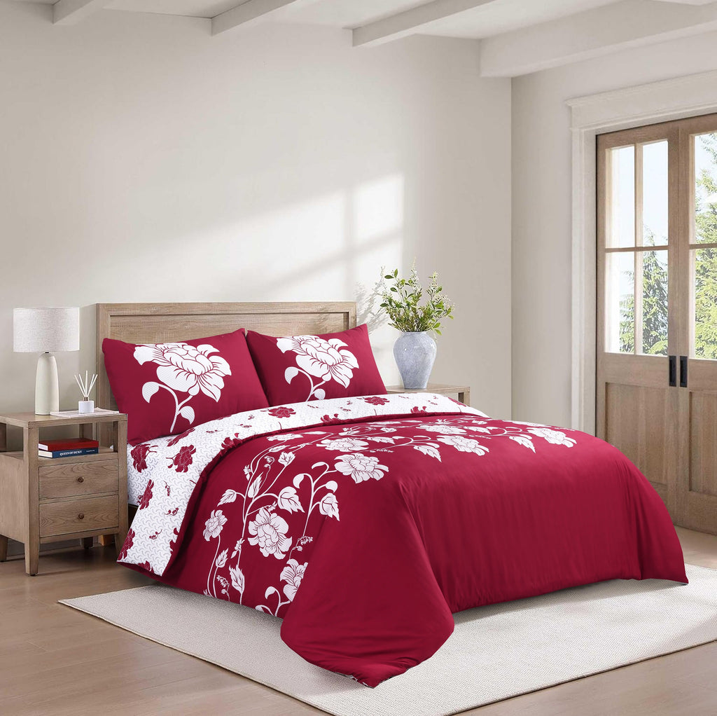 MillPrice Soft 4-Piece Bedding Set – Luxury Duvet Cover + Fitted Sheet And 2 Pillowcases