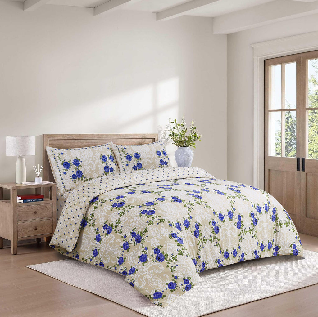 MillPrice Soft 4-Piece Bedding Set – Luxury Duvet Cover + Fitted Sheet And 2 Pillowcases