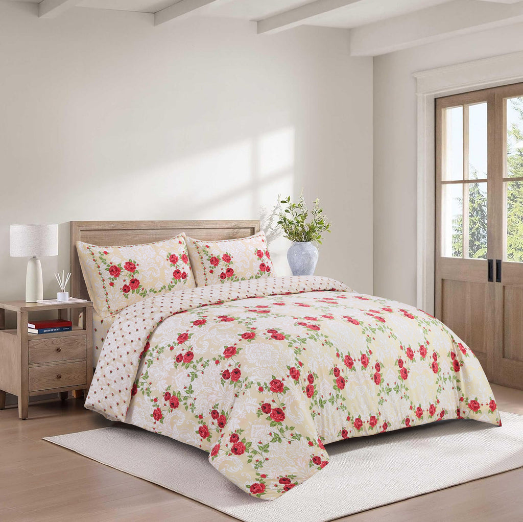 MillPrice Soft 4-Piece Bedding Set – Luxury Duvet Cover + Fitted Sheet And 2 Pillowcases