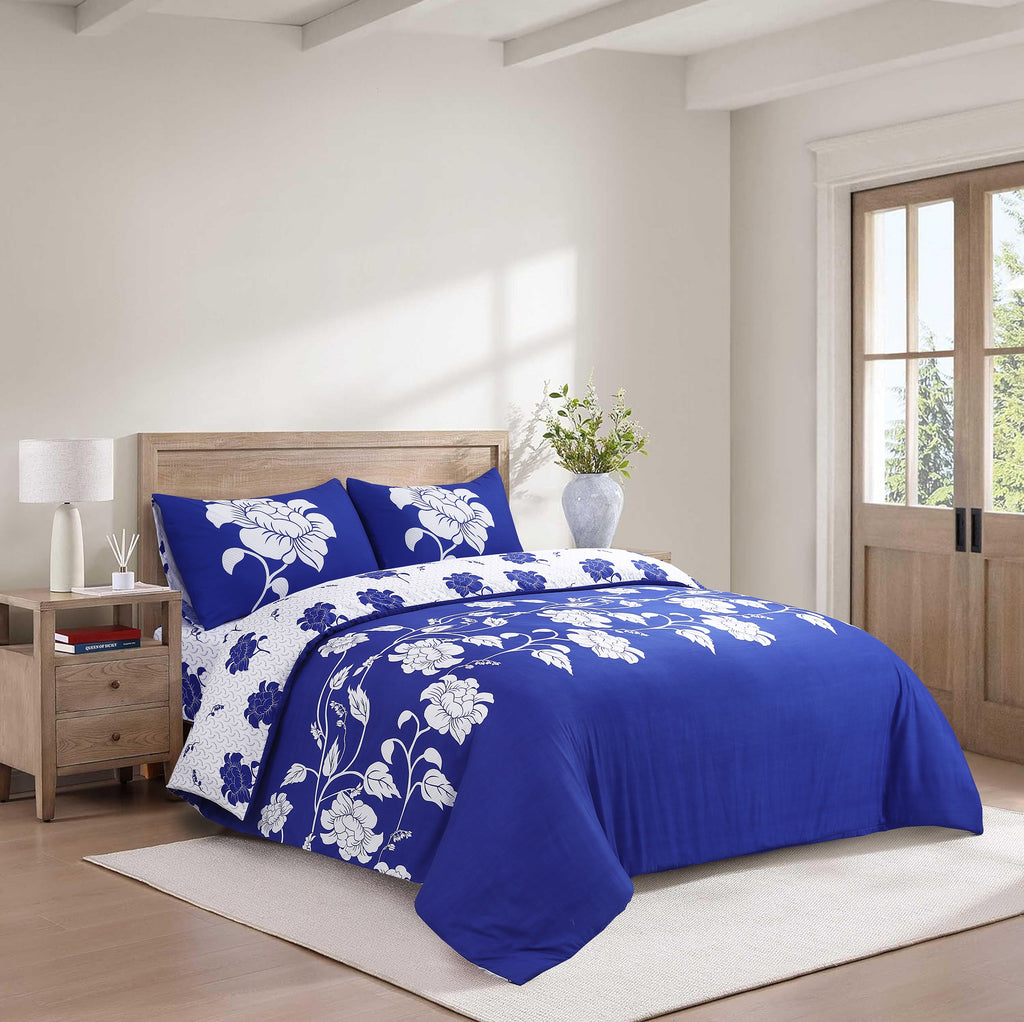 MillPrice Soft 4-Piece Bedding Set – Luxury Duvet Cover + Fitted Sheet And 2 Pillowcases