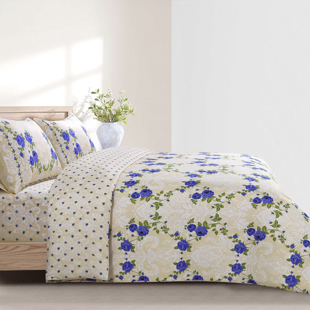 MillPrice Soft 4-Piece Bedding Set – Luxury Duvet Cover + Fitted Sheet And 2 Pillowcases