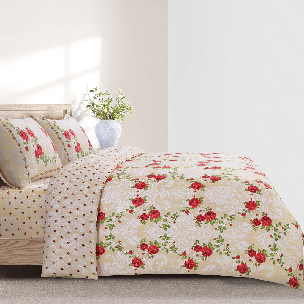 MillPrice Soft 4-Piece Bedding Set – Luxury Duvet Cover + Fitted Sheet And 2 Pillowcases