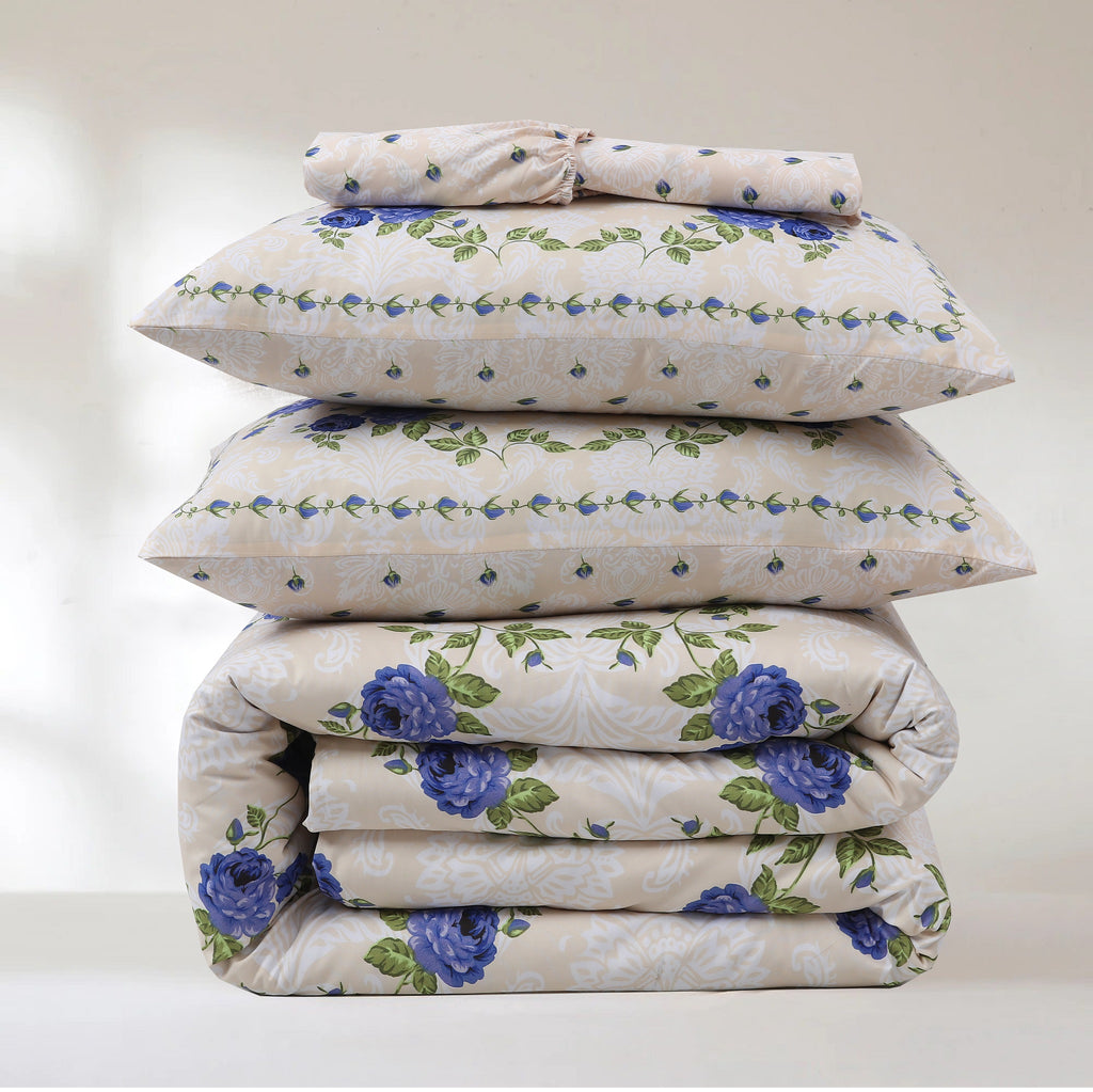 MillPrice Soft 4-Piece Bedding Set – Luxury Duvet Cover + Fitted Sheet And 2 Pillowcases