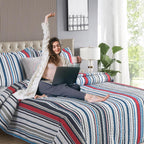 Luxury 3 Piece Bedding Set – Soft Microfibre Bedspread with Pillowcases | Lightweight & Cosy Bedspread-Milan