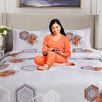 Luxury 3 Piece Bedding Set – Soft Microfibre Bedspread with Pillowcases | Lightweight & Cosy Bedspread-Milan