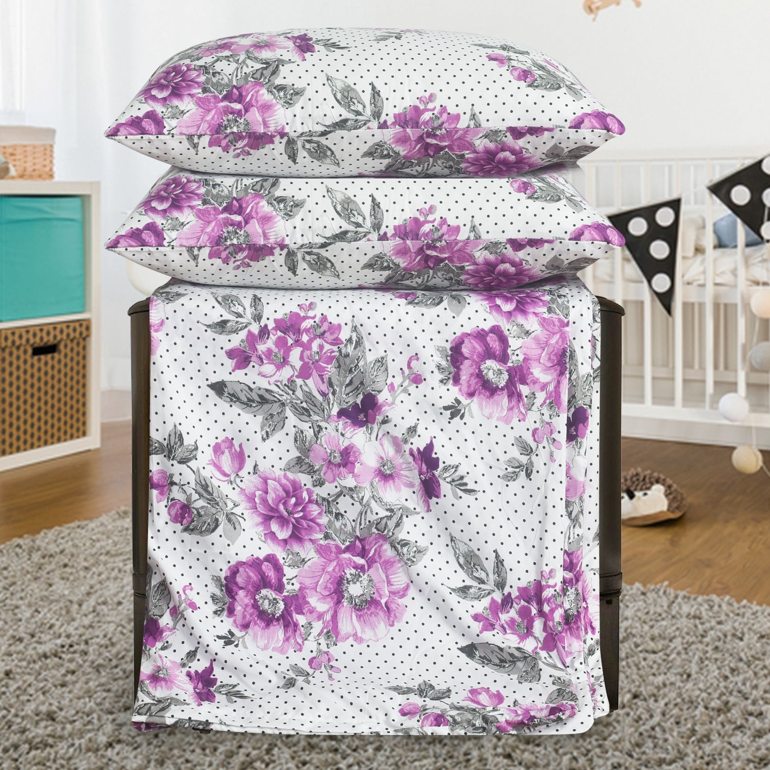 MillPrice Obsidian Marble Luxe Microfiber 4-Piece Bedding Set – Duvet Cover, Fitted Sheet & 2 Pillowcases