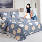 Luxury 3 Piece Bedding Set – Soft Microfibre Bedspread with Pillowcases | Lightweight & Cosy Bedspread-Milan
