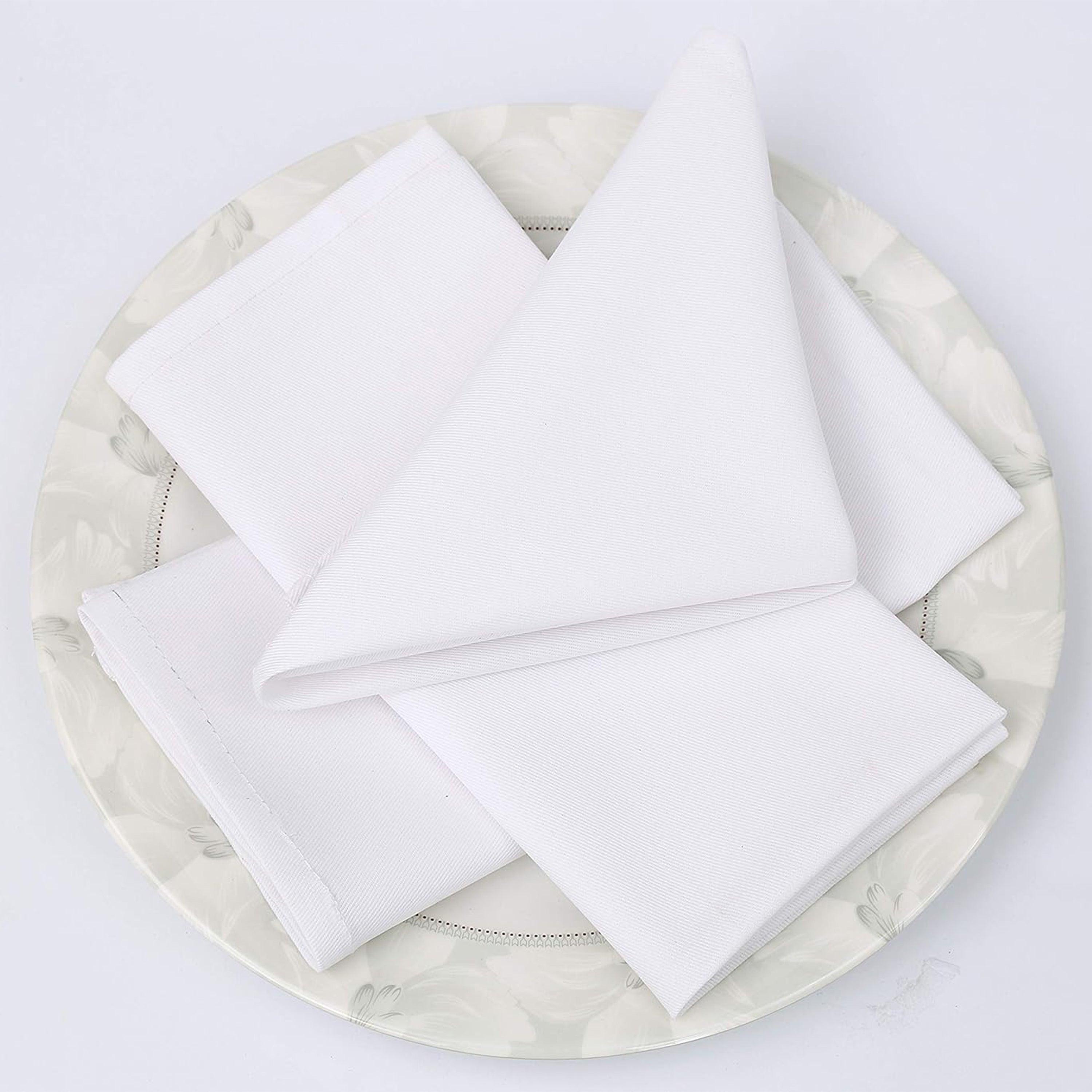 12 Pack Cotton Napkins 18x18 - Hotel Quality for Parties and Weddings
