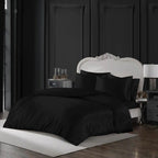 MillPrice Luxury 10 Piece Satin Bedding Set Duvet Cover Fitted Sheet Pillowcases Sleep Mask & Hair Accessories
