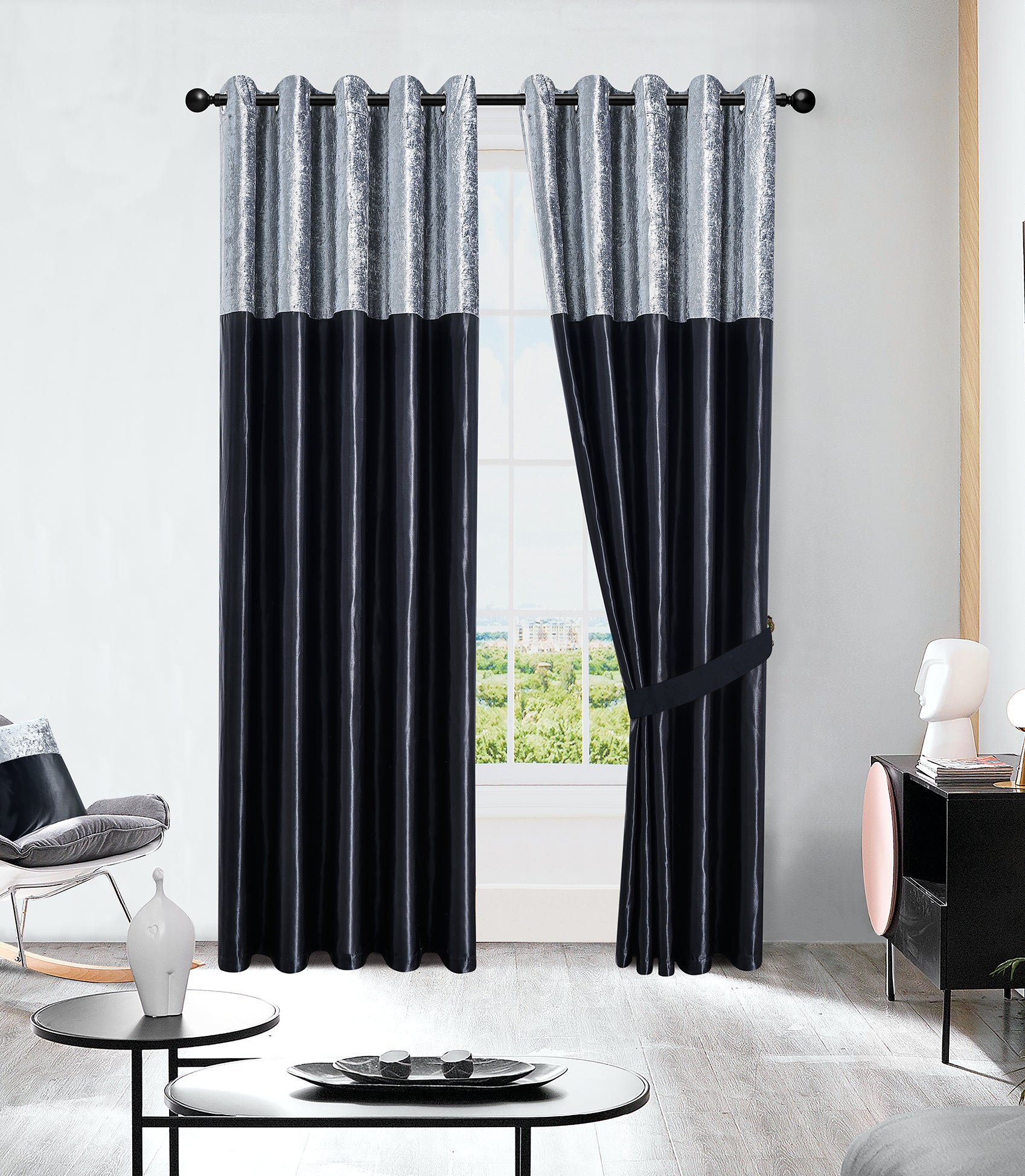 Silk Velvet Curtains – Luxury Blackout Style Panel Pair