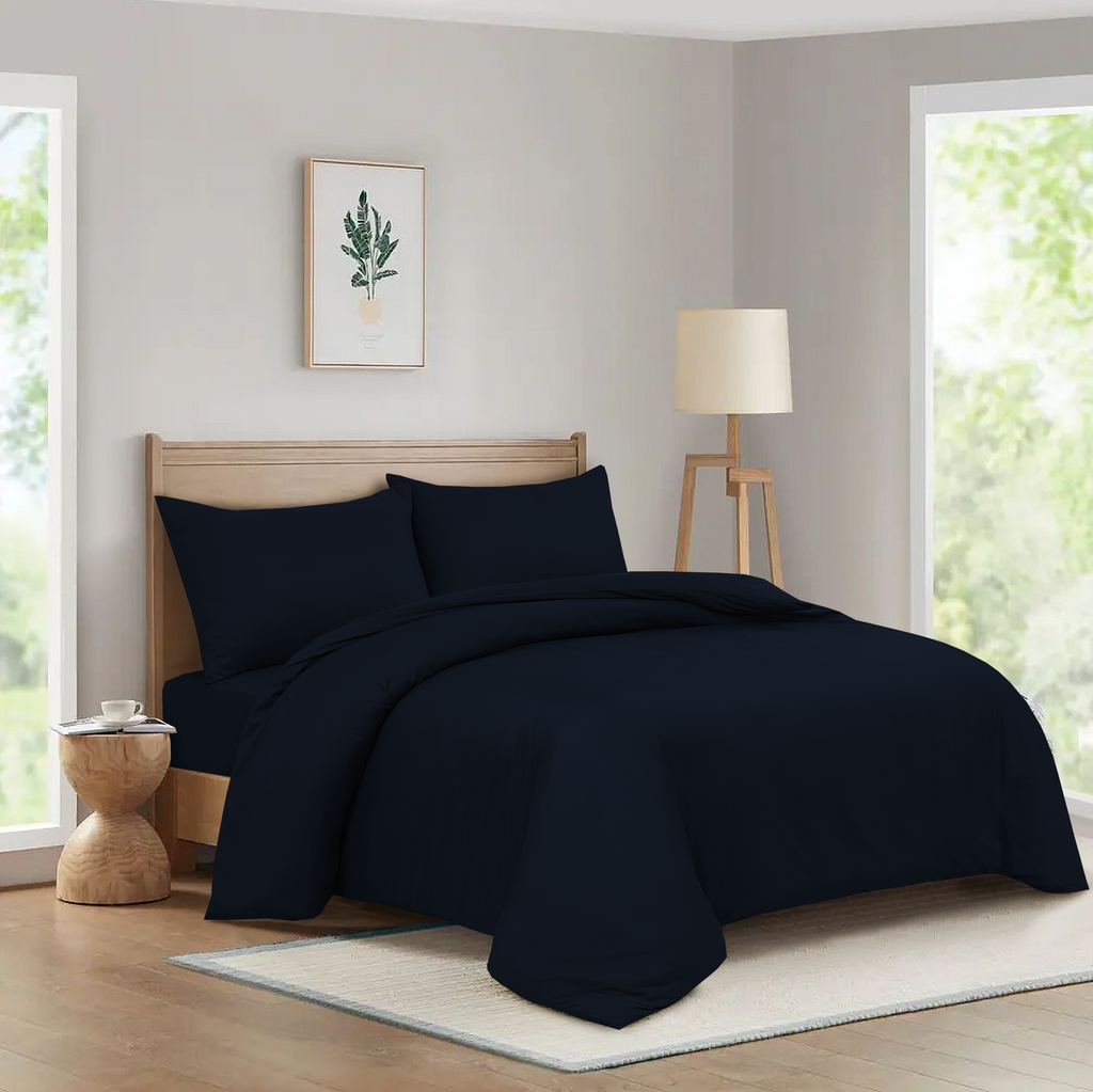 MillPrice Luxury 3-Piece Microfibre Duvet Cover Set – Single, Double, King & Super King