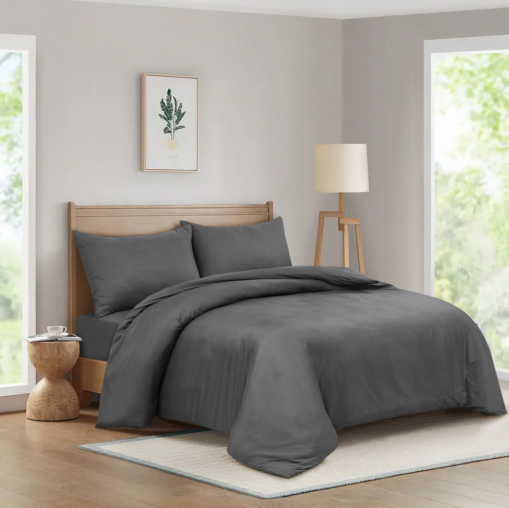 MillPrice Luxury 3-Piece Microfibre Duvet Cover Set – Single, Double, King & Super King