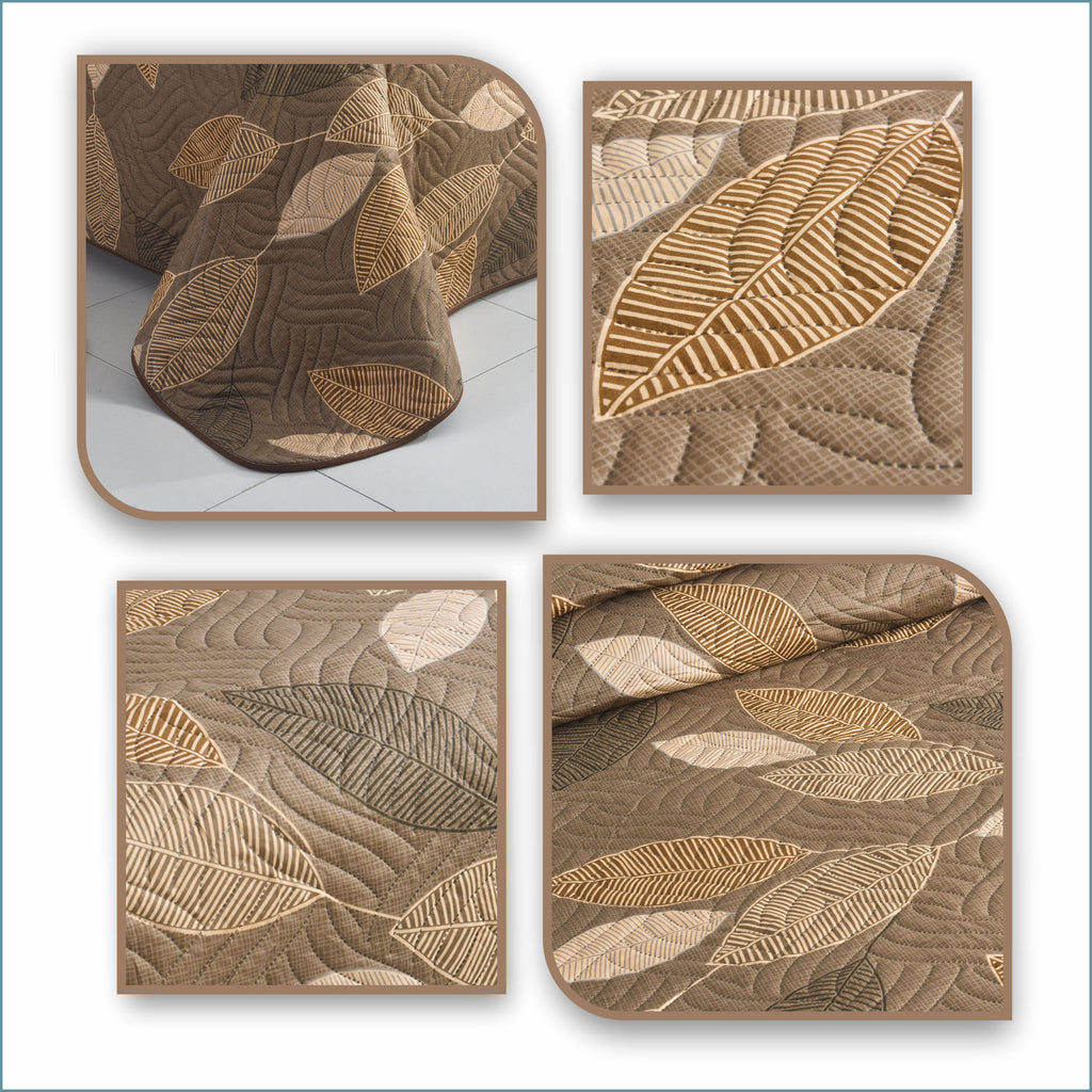 MillPrice Quilted 3-Piece Bedspread Set – Elegant Layered Comfort with Coordinated Pillowcases