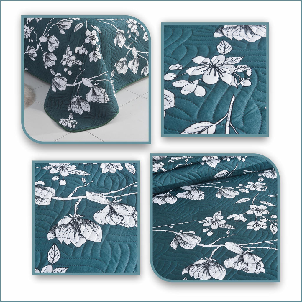 MillPrice Quilted 3-Piece Bedspread Set – Elegant Layered Comfort with Coordinated Pillowcases