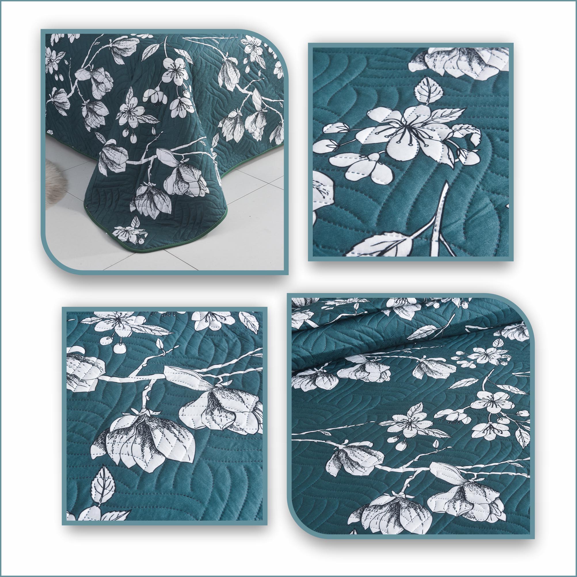 MillPrice Quilted 3-Piece Bedspread Set – Elegant Layered Comfort with Coordinated Pillowcases