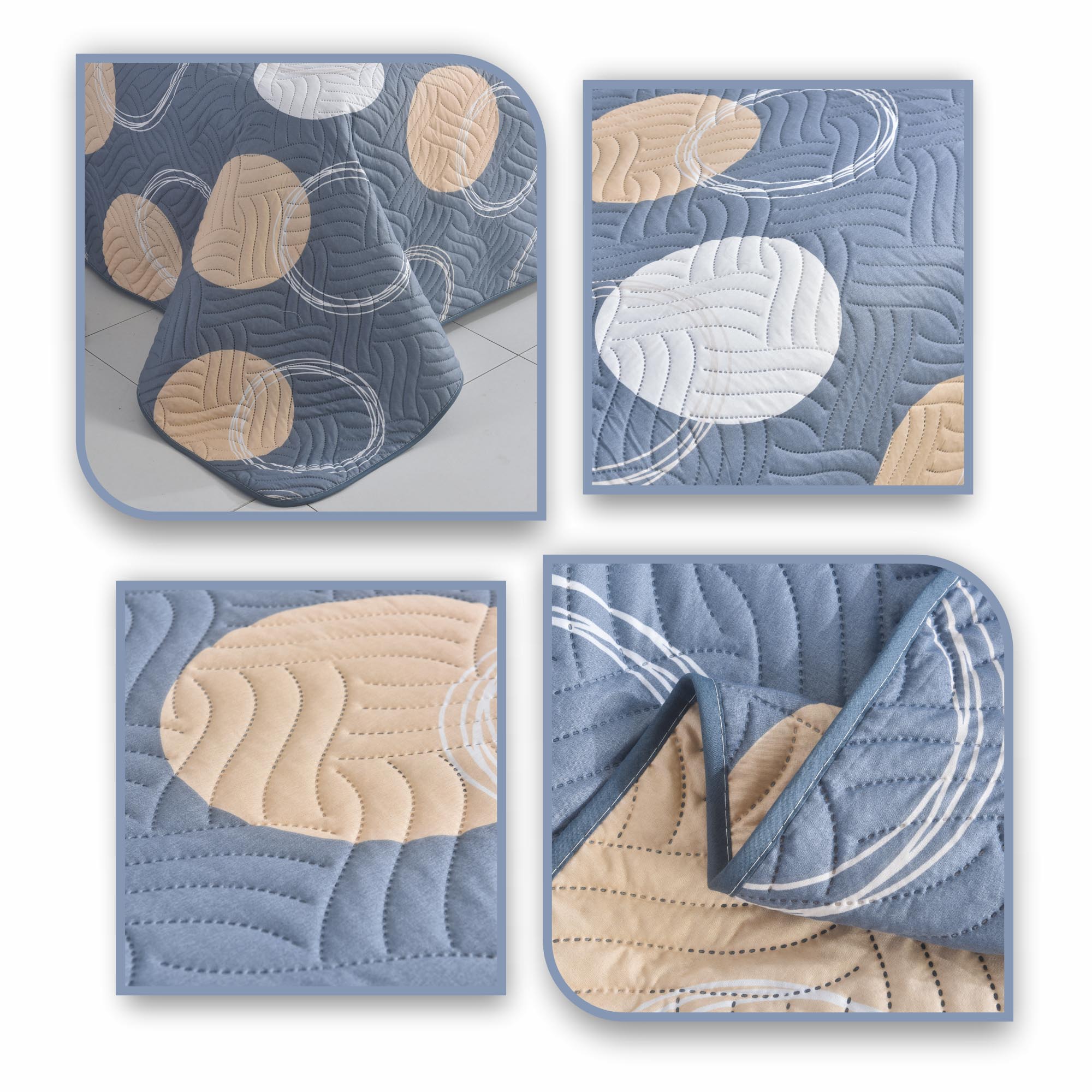 Luxury 3 Piece Bedding Set – Soft Microfibre Bedspread with Pillowcases | Lightweight & Cosy Bedspread-Milan
