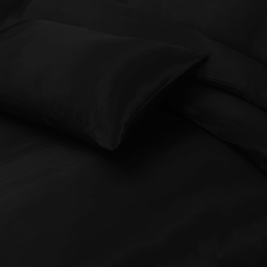 Luxury Satin Silk 6-Piece Bedding Set – Duvet Cover, Fitted Sheet & Pillowcases – Hotel-Style Soft, Elegant Bed Linen UK Sizes