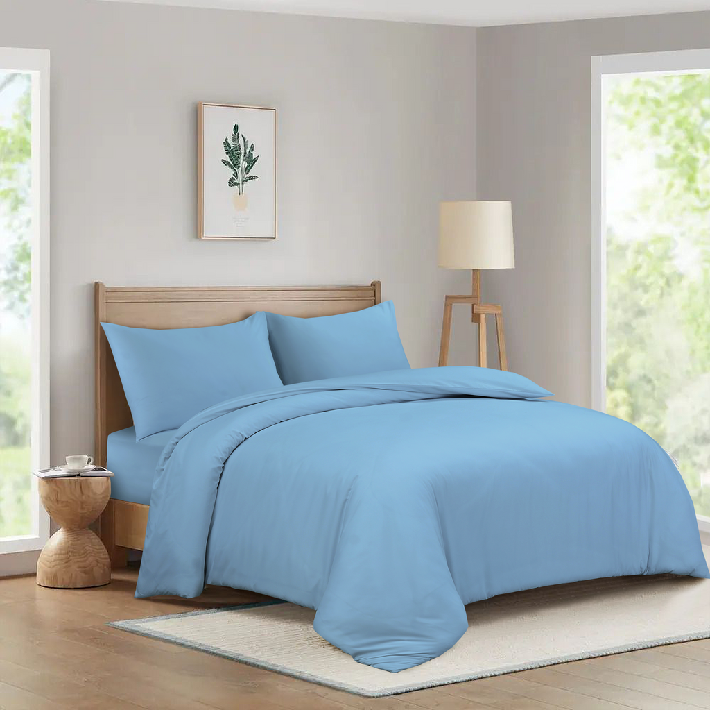 MillPrice Luxury 3-Piece Microfibre Duvet Cover Set – Single, Double, King & Super King