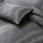 Luxury Satin Silk 6-Piece Bedding Set – Duvet Cover, Fitted Sheet & Pillowcases – Hotel-Style Soft, Elegant Bed Linen UK Sizes