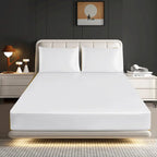 Mill Price Luxury Satin Fitted Sheet Set – 40cm Extra Deep Bed Sheet with Pillowcases | Single Double King