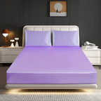 Mill Price Luxury Satin Fitted Sheet Set – 40cm Extra Deep Bed Sheet with Pillowcases | Single Double King