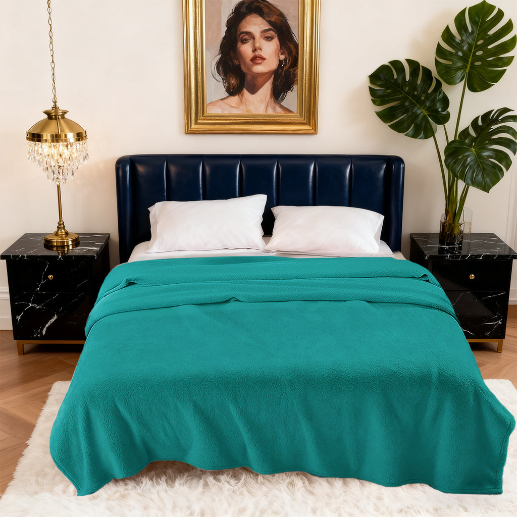 MillPrice Plain Fleece Throw Blanket – Soft Everyday Warmth
