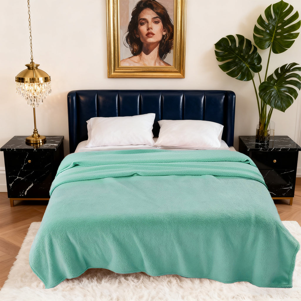 MillPrice Plain Fleece Throw Blanket – Soft Everyday Warmth