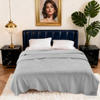 MillPrice Plain Fleece Throw Blanket – Soft Everyday Warmth
