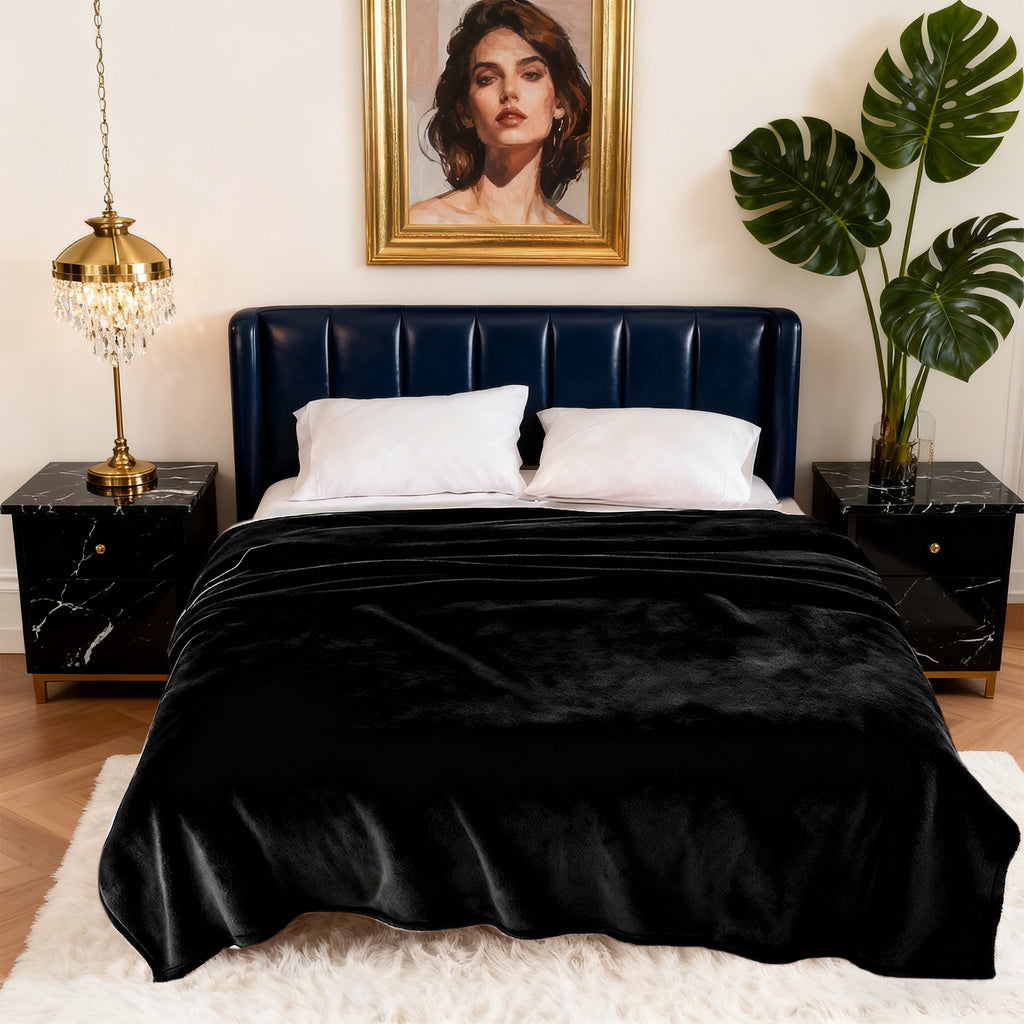 MillPrice Plain Fleece Throw Blanket – Soft Everyday Warmth