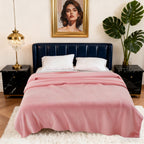 MillPrice Plain Fleece Throw Blanket – Soft Everyday Warmth