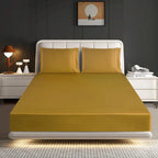 Mill Price Luxury Satin Fitted Sheet Set – 40cm Extra Deep Bed Sheet with Pillowcases | Single Double King