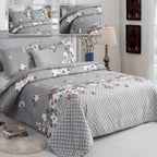 MillPrice Quilted 3-Piece Bedspread Set – Elegant Layered Comfort with Coordinated Pillowcases