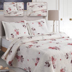 MillPrice Quilted 3-Piece Bedspread Set – Elegant Layered Comfort with Coordinated Pillowcases