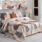 Luxury 3 Piece Bedding Set – Soft Microfibre Bedspread with Pillowcases | Lightweight & Cosy Bedspread-Milan